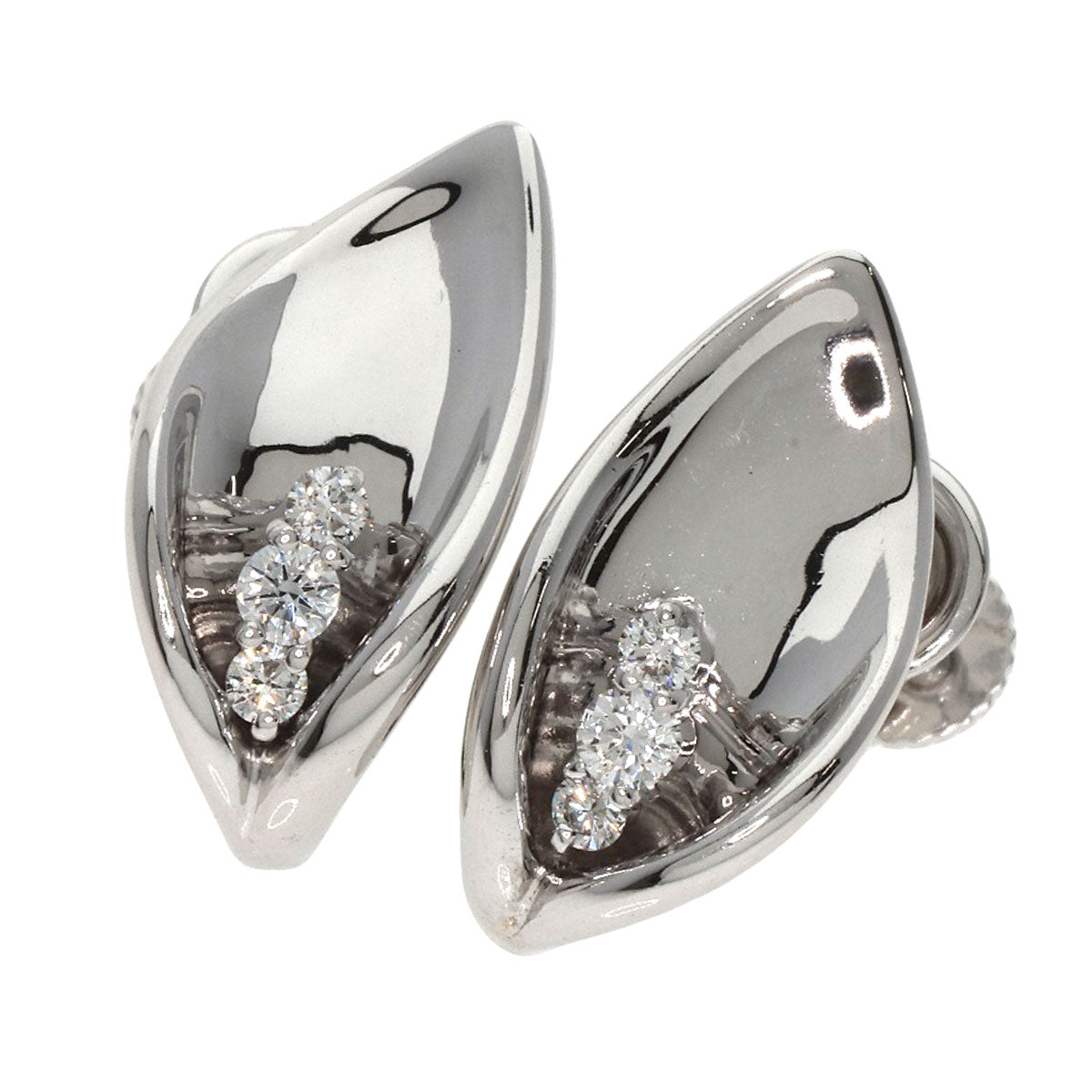 Jeunet Diamond Earring K14 White Gold White Gold750Ladies [Used]