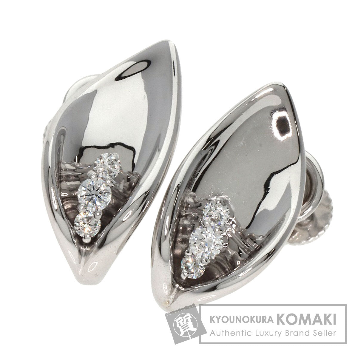 Jeunet Diamond Earring K14 White Gold White Gold750Ladies [Used]