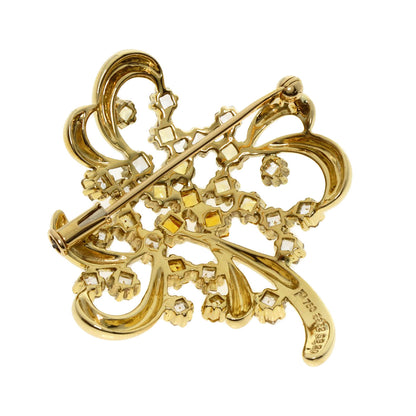 POLA   Brooch sapphire K18 Yellow Gold Ladies