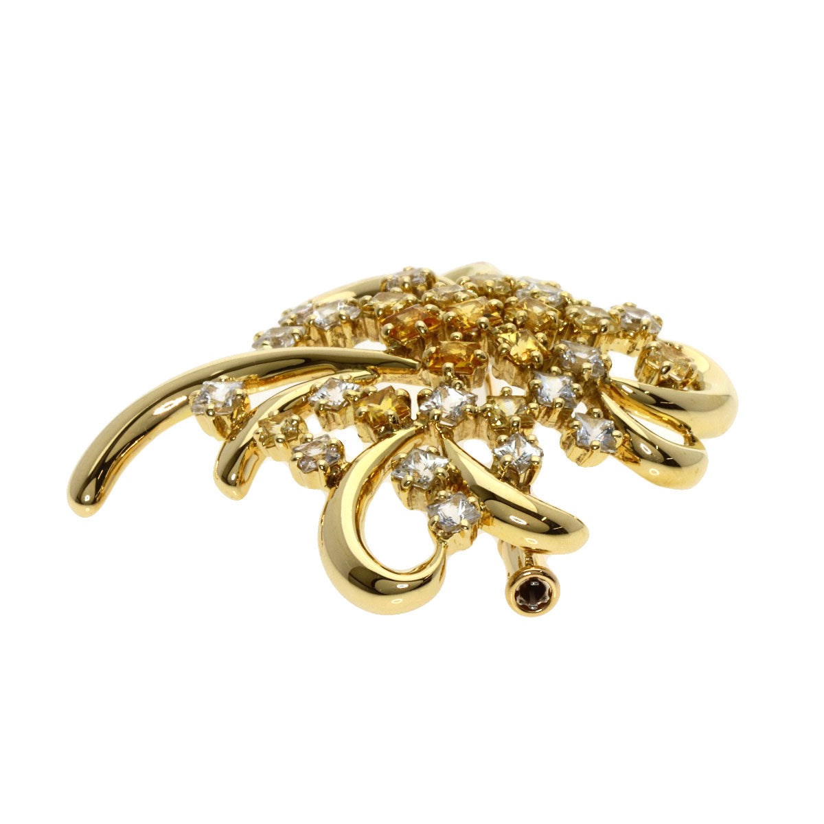 POLA   Brooch sapphire K18 Yellow Gold Ladies