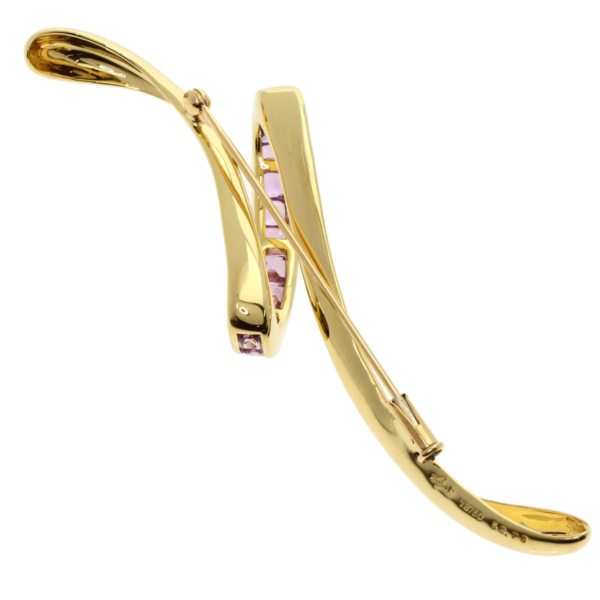 Jeunet   Brooch sapphire K18 Yellow Gold Ladies