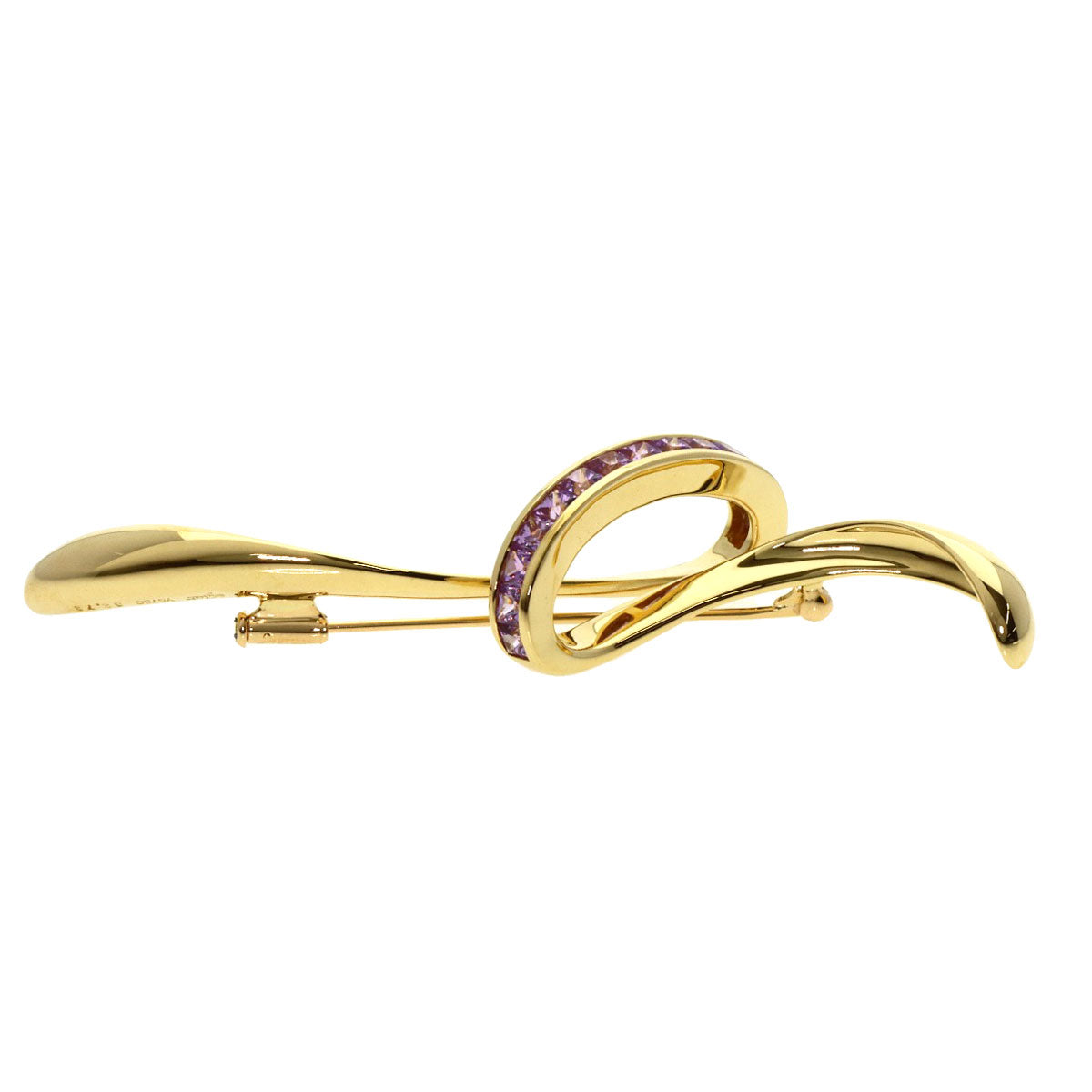 Jeunet   Brooch sapphire K18 Yellow Gold Ladies