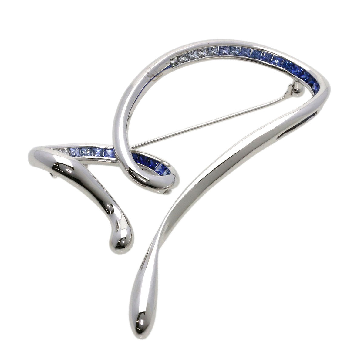 Jeunet   Brooch sapphire K18 White Gold Ladies