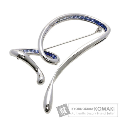 Jeunet   Brooch sapphire K18 White Gold Ladies