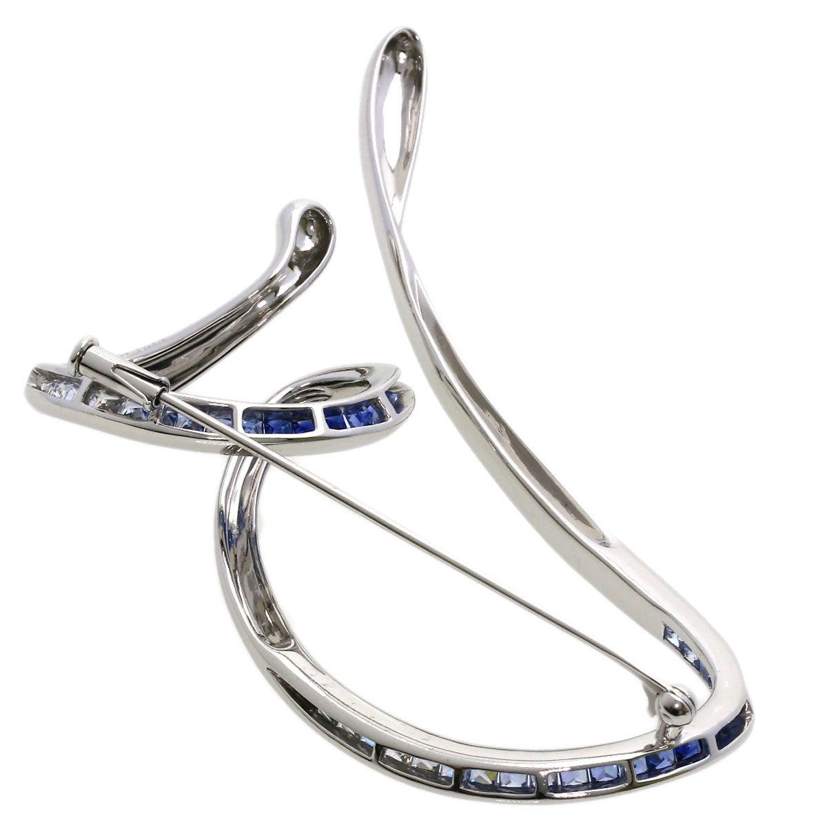 Jeunet   Brooch sapphire K18 White Gold Ladies