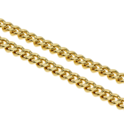 Curb chain Kihei 2 sides Necklace K18 Yellow Gold  20.1g　Ladies