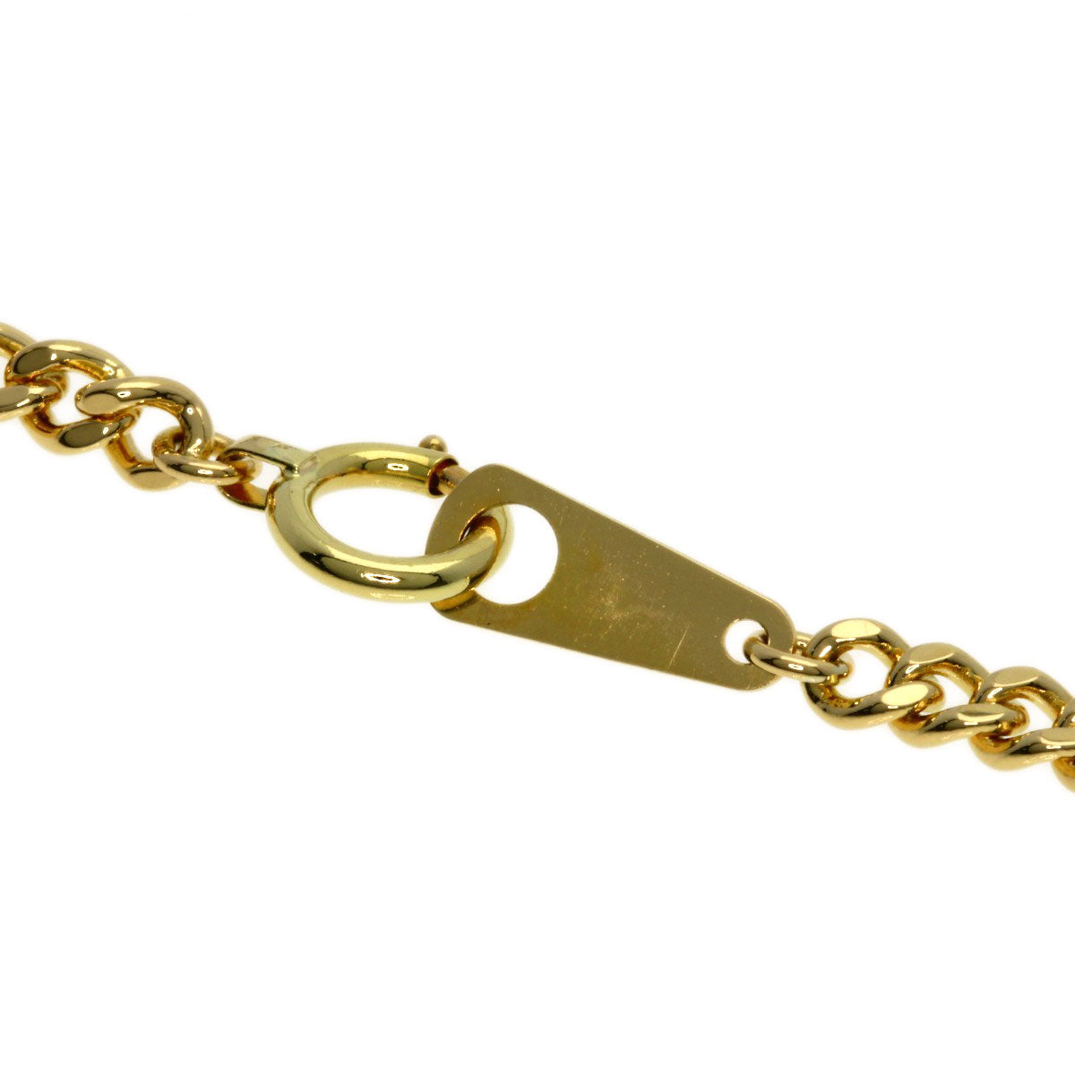 Curb chain Kihei 2 sides Necklace K18 Yellow Gold  20.1g　Ladies