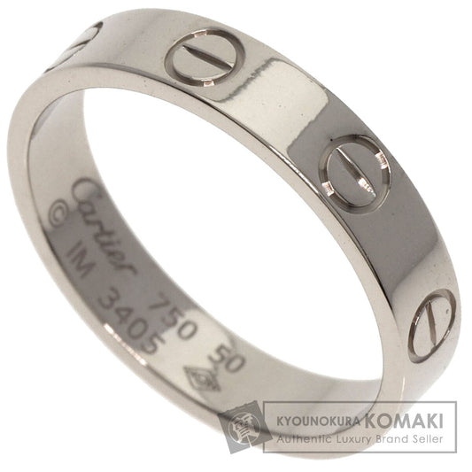 CARTIER   Ring mini love ring #50 K18 White Gold Ladies