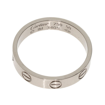 CARTIER   Ring mini love ring #50 K18 White Gold Ladies