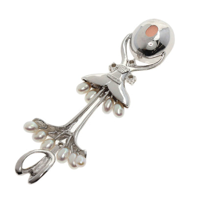 TASAKI Rose Quartz Pearl Diamond Pendant top K14 White Gold Ladies [Used]