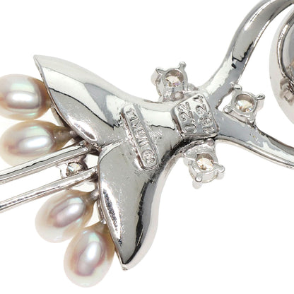 TASAKI Rose Quartz Pearl Diamond Pendant top K14 White Gold Ladies [Used]