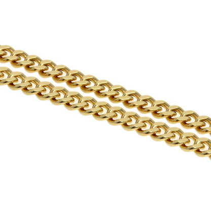 Curb chain Kihei 2 sides Necklace K18 Yellow Gold  31.7g　Ladies