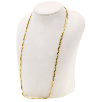 Curb chain Kihei 2 sides Necklace K18 Yellow Gold  31.7g　Ladies