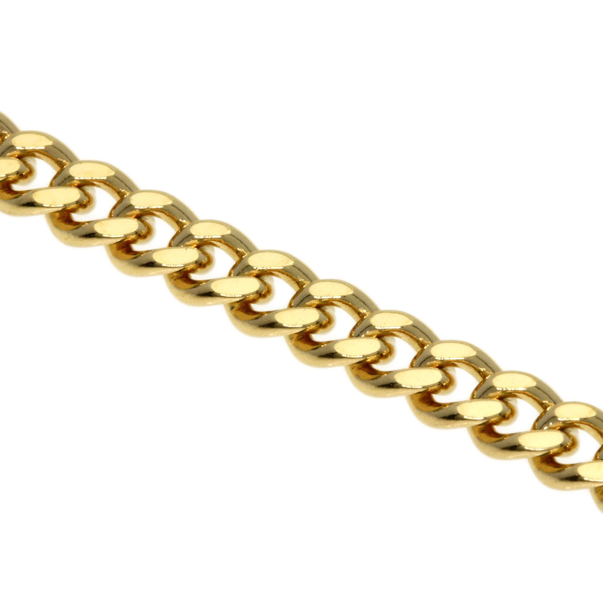 Curb chain Kihei 2 sides Necklace K18 Yellow Gold  31.7g　Ladies