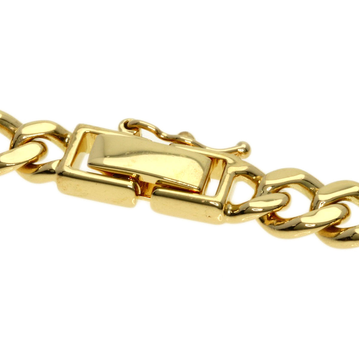 Curb chain Kihei 2 sides Necklace K18 Yellow Gold  45.3g　Ladies