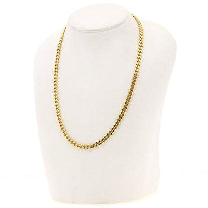 Curb chain Kihei 2 sides Necklace K18 Yellow Gold  45.3g　Ladies