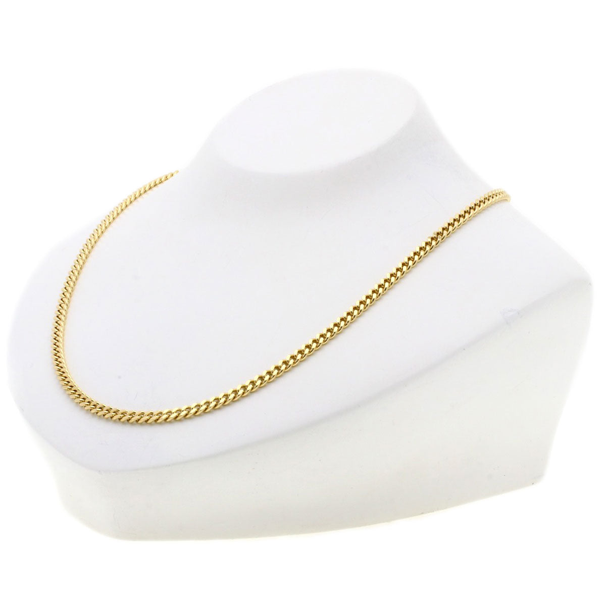 Curb chain Kihei 2 sides Necklace K18 Yellow Gold  27.7g　Ladies