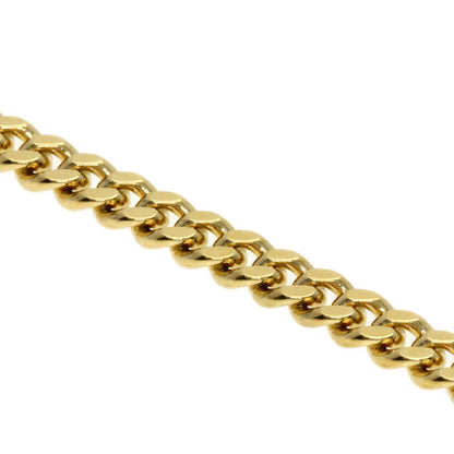 Curb chain Kihei 2 sides Necklace K18 Yellow Gold  27.7g　Ladies