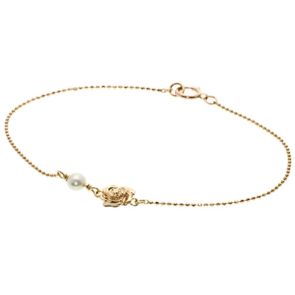 agete Pearl Pearl Bracelet K10 Pink Gold Ladies [Used]