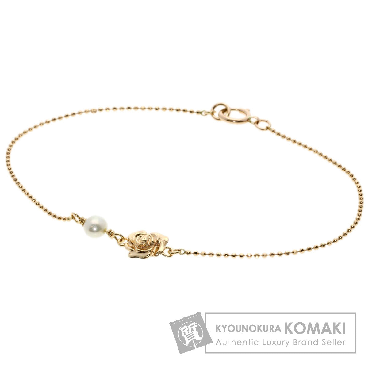 agete Pearl Pearl Bracelet K10 Pink Gold Ladies [Used]