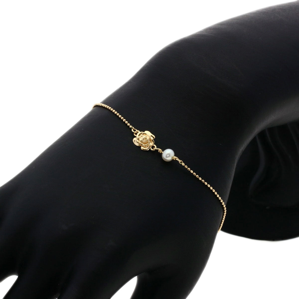 agete Pearl Pearl Bracelet K10 Pink Gold Ladies [Used]