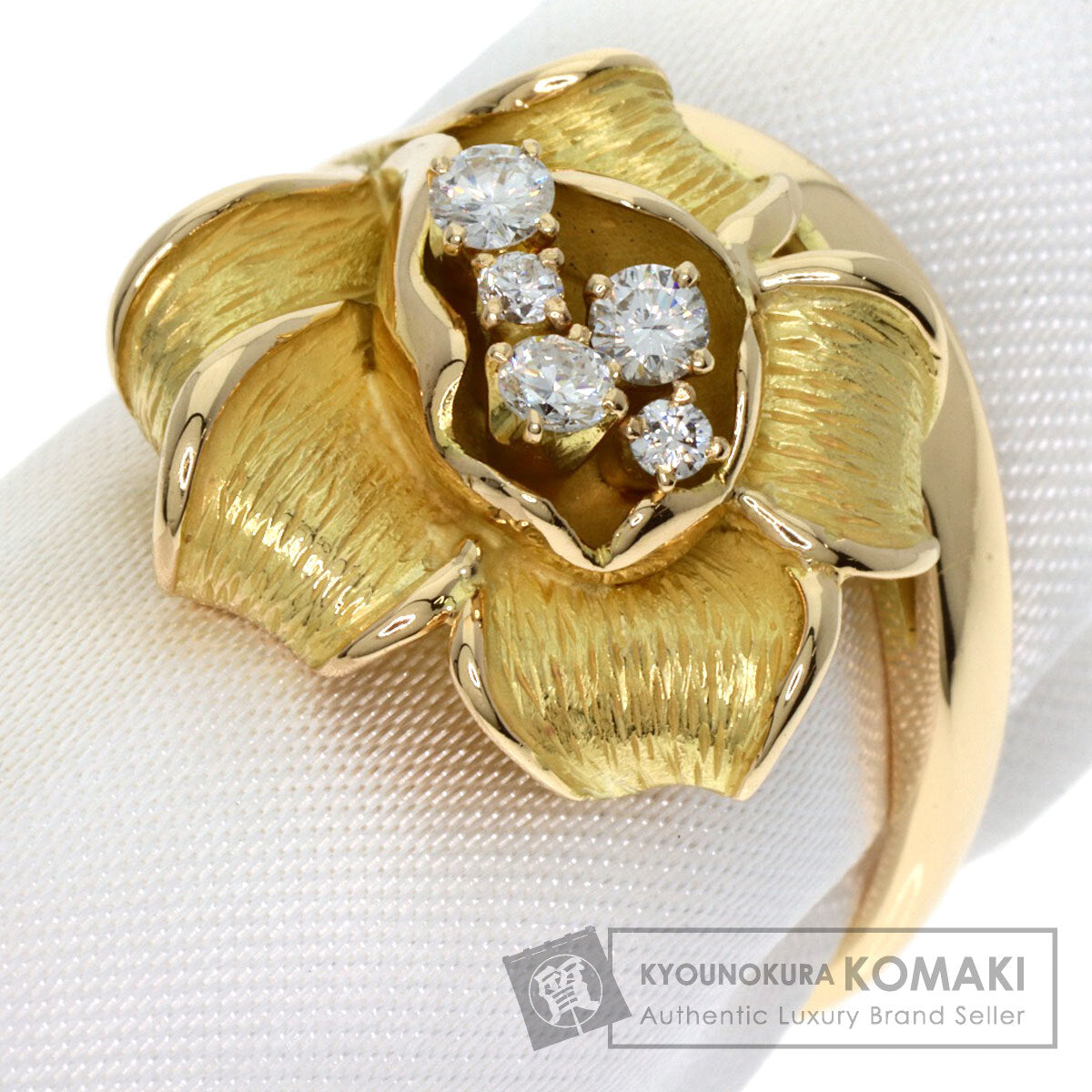 0.24ct Diamond Ring K18 Yellow Gold  7.45g　Ladies