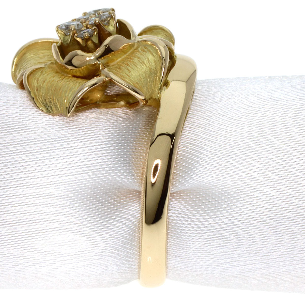 0.24ct Diamond Ring K18 Yellow Gold  7.45g　Ladies