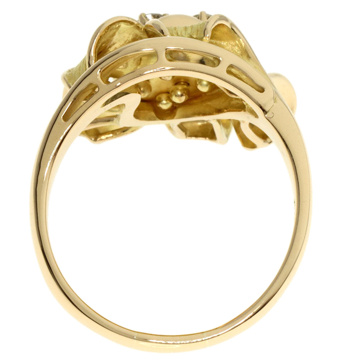0.24ct Diamond Ring K18 Yellow Gold  7.45g　Ladies