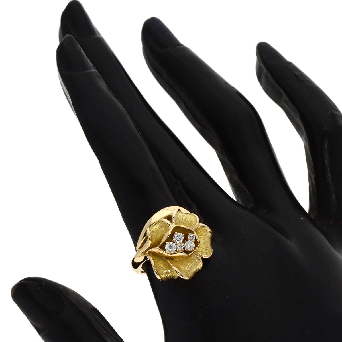 0.24ct Diamond Ring K18 Yellow Gold  7.45g　Ladies