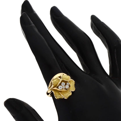 0.24ct Diamond Ring K18 Yellow Gold  7.45g　Ladies