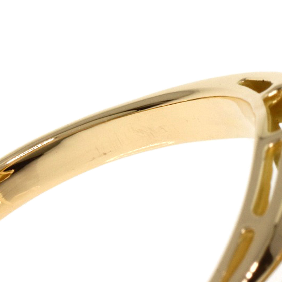 0.24ct Diamond Ring K18 Yellow Gold  7.45g　Ladies