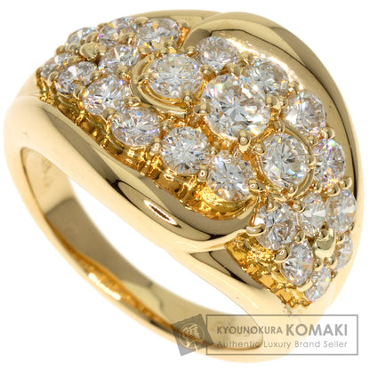 2.09ct Diamond Ring K18 Yellow Gold  9.83g　Ladies