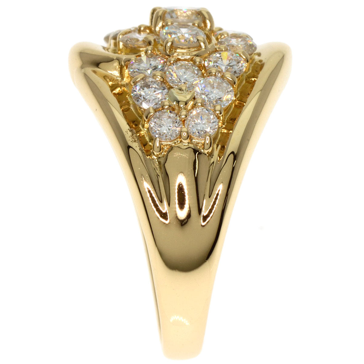 2.09ct Diamond Ring K18 Yellow Gold  9.83g　Ladies