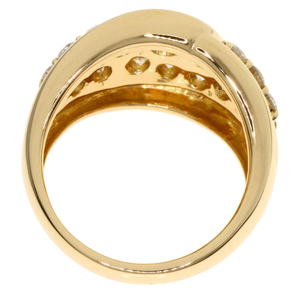 2.09ct Diamond Ring K18 Yellow Gold  9.83g　Ladies