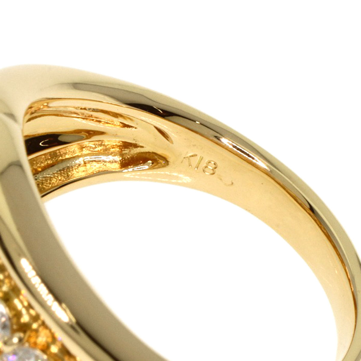 2.09ct Diamond Ring K18 Yellow Gold  9.83g　Ladies