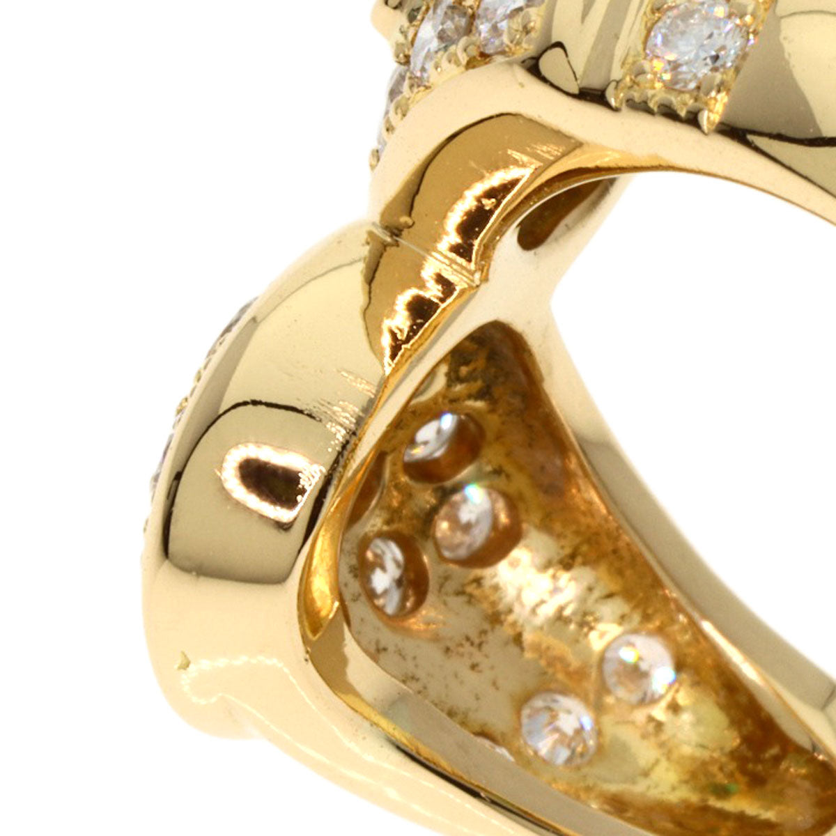 0.26ct Emerald Diamond Ring K18 Yellow Gold  8.27g　Ladies