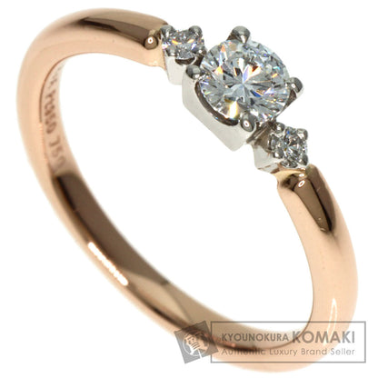 0.23ct Diamond Ring K18 Pink Gold PT950 2.47g　Ladies