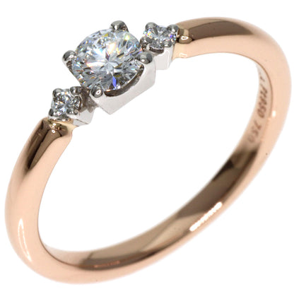 0.23ct Diamond Ring K18 Pink Gold PT950 2.47g　Ladies