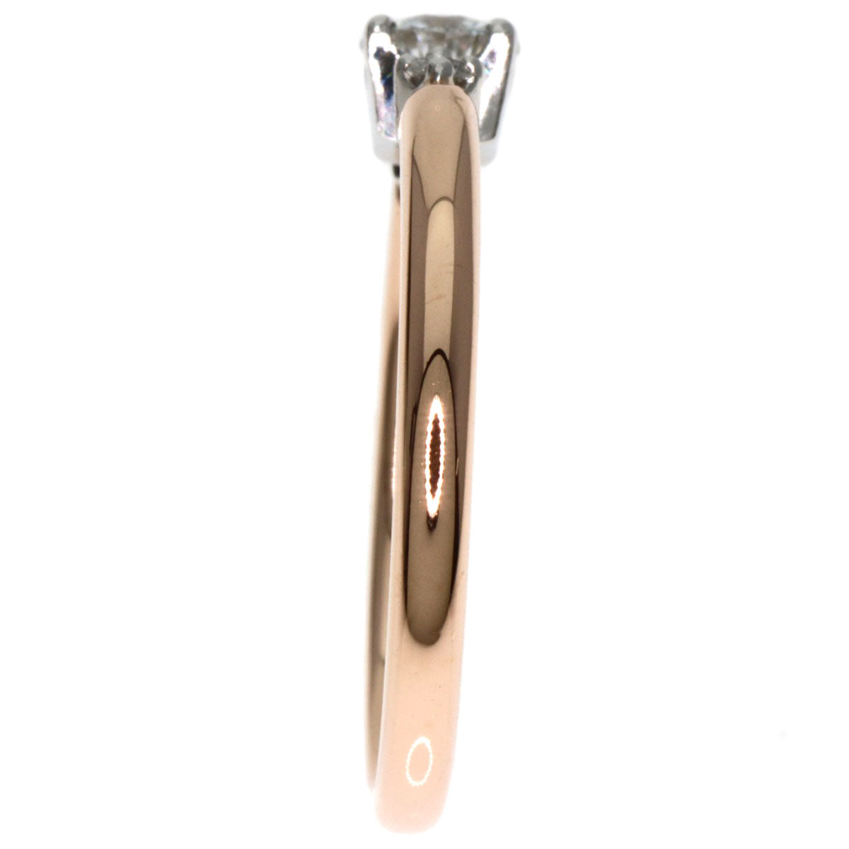 0.23ct Diamond Ring K18 Pink Gold PT950 2.47g　Ladies