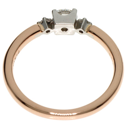0.23ct Diamond Ring K18 Pink Gold PT950 2.47g　Ladies