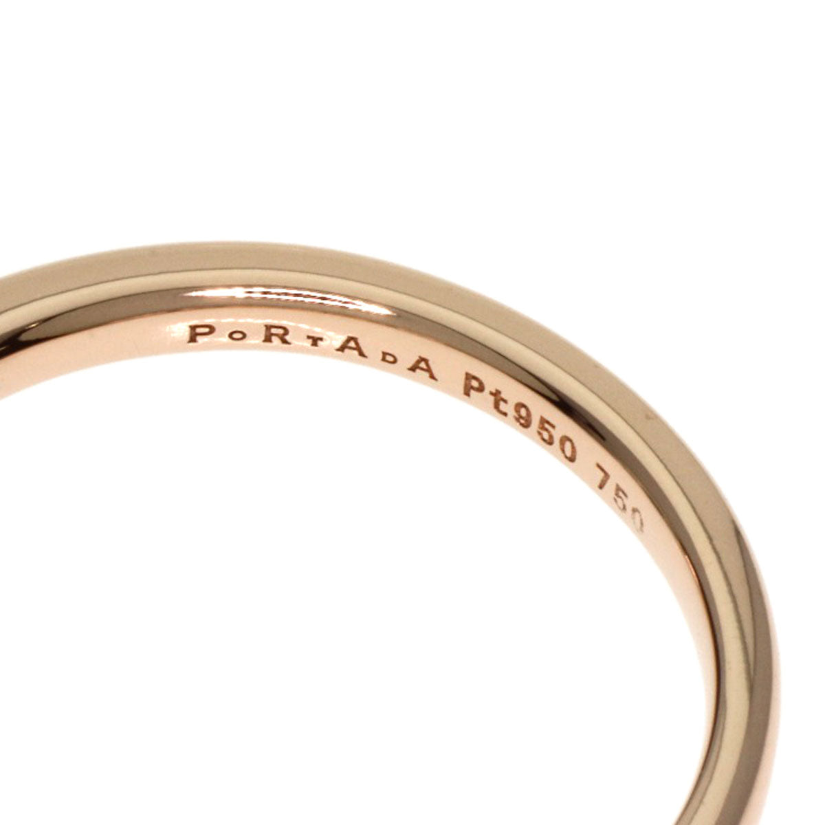 0.23ct Diamond Ring K18 Pink Gold PT950 2.47g　Ladies