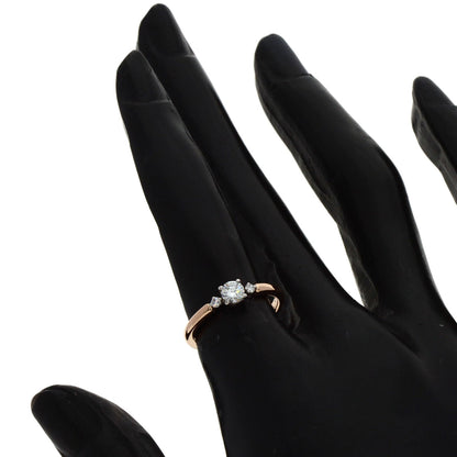 0.23ct Diamond Ring K18 Pink Gold PT950 2.47g　Ladies