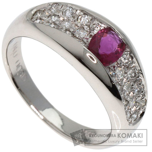 0.4ct Ruby Diamond Ring Platinum PT900  7g　Ladies