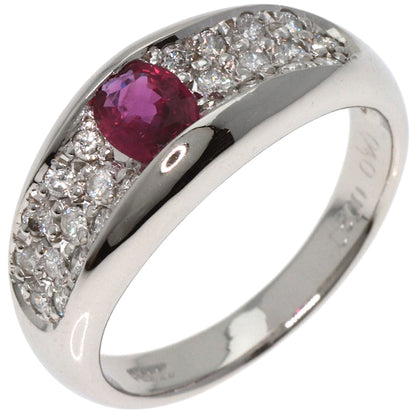0.4ct Ruby Diamond Ring Platinum PT900  7g　Ladies
