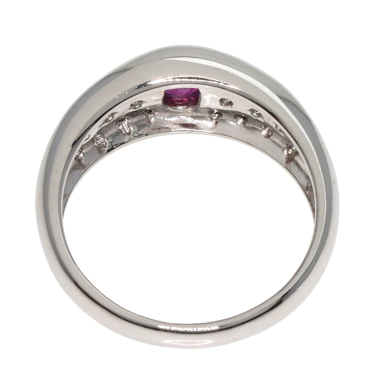 0.4ct Ruby Diamond Ring Platinum PT900  7g　Ladies