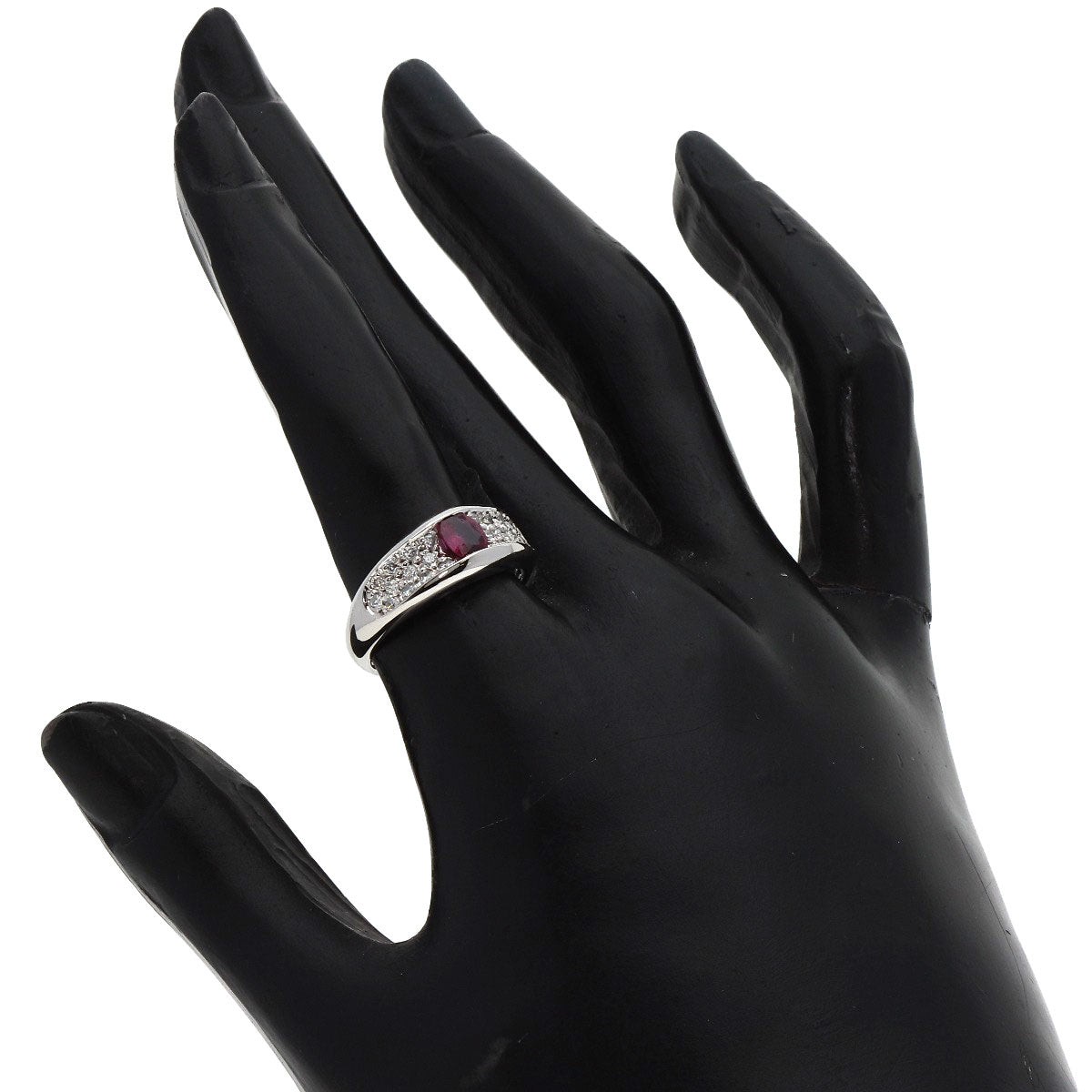 0.4ct Ruby Diamond Ring Platinum PT900  7g　Ladies