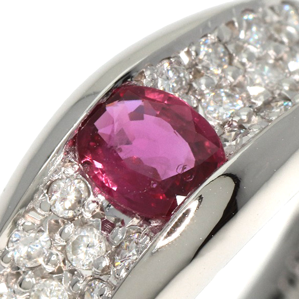 0.4ct Ruby Diamond Ring Platinum PT900  7g　Ladies