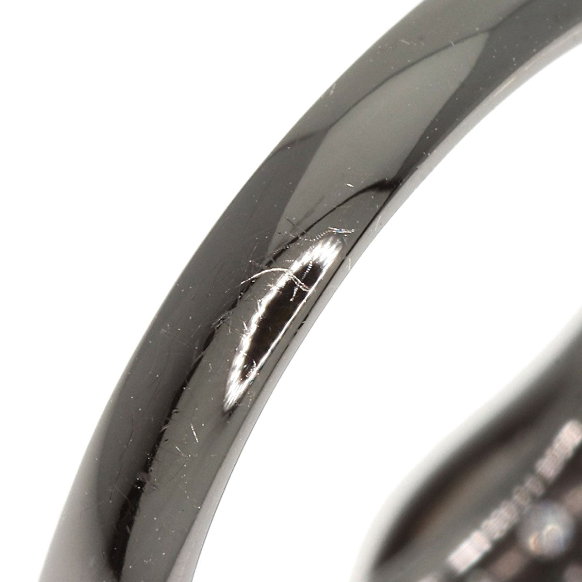 2.443ct Black　Diamond Diamond Ring K18 White Gold  5.7g　Ladies