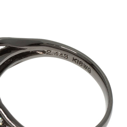 2.443ct Black　Diamond Diamond Ring K18 White Gold  5.7g　Ladies