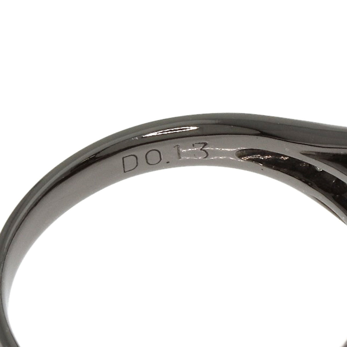 2.443ct Black　Diamond Diamond Ring K18 White Gold  5.7g　Ladies